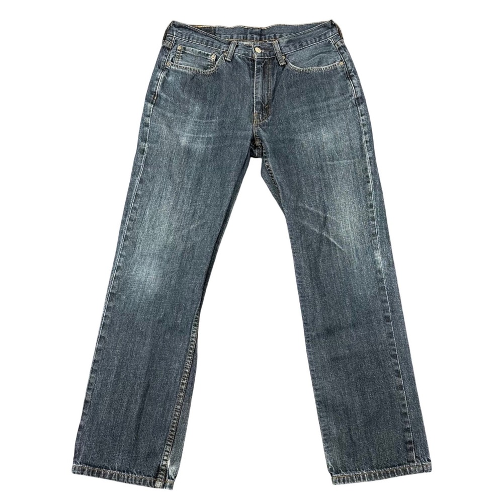 Levi's 514 Jeans Mens 34x32 Straight‎ Fit Dark Wash Blue Denim 100% Cotton